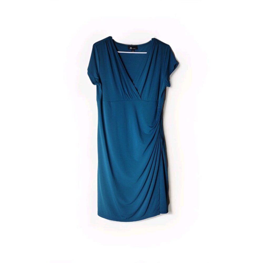 AB Studio Dress XL Short Sleeve Stretch Green